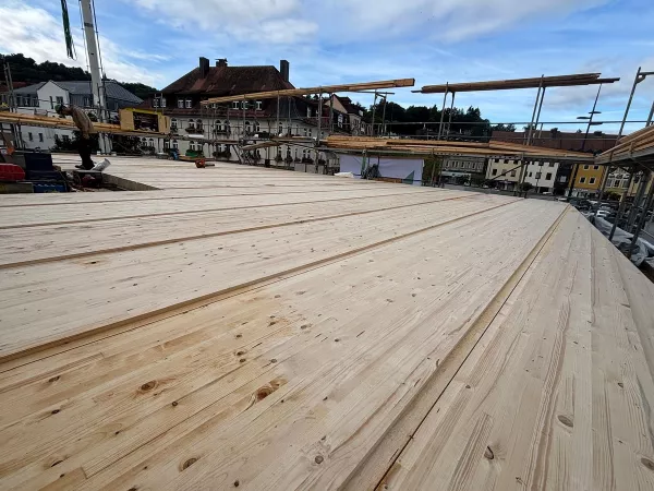 Massivholzdecke Patchwork 1