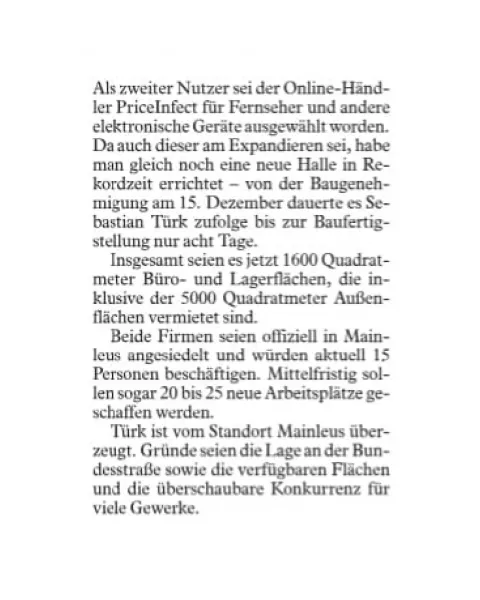 Mittelfristig über 20 neue Jobs 5