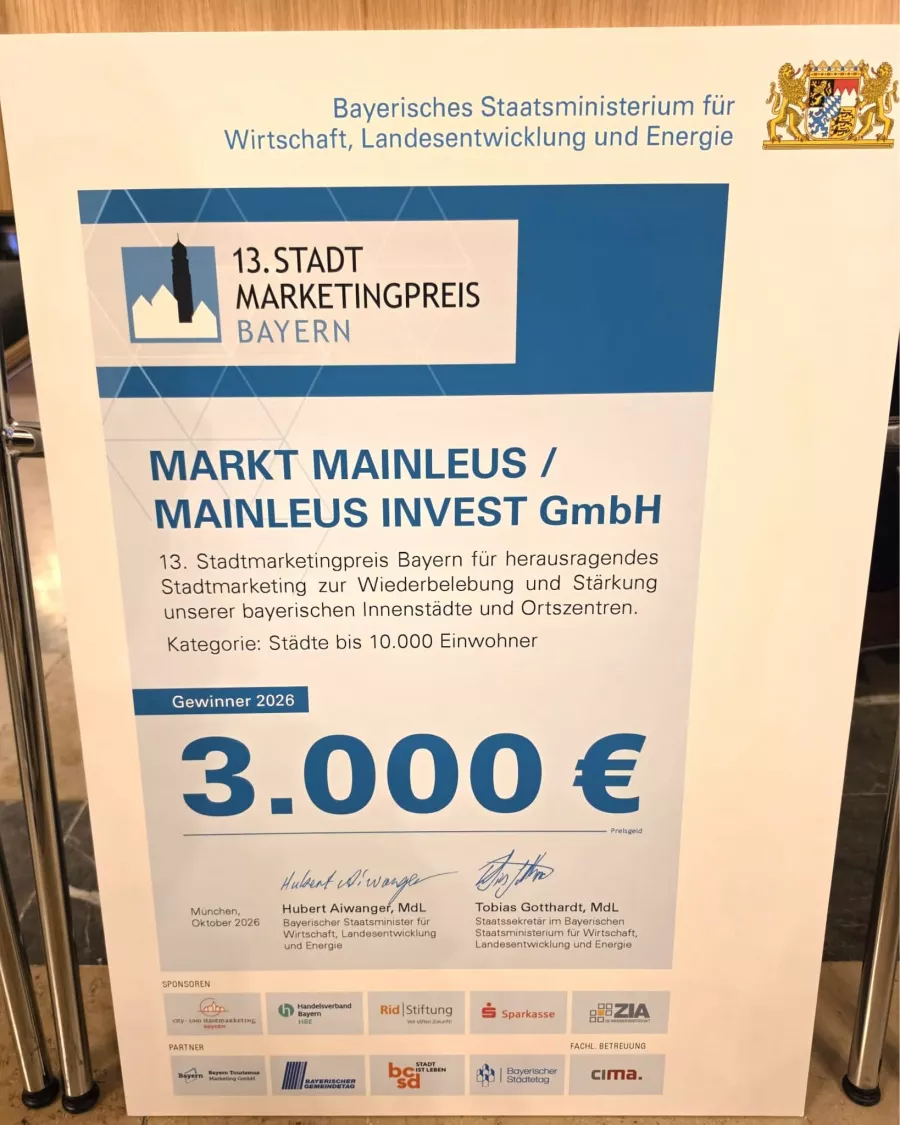 Urkunde Stadt Marketingpreis 2026